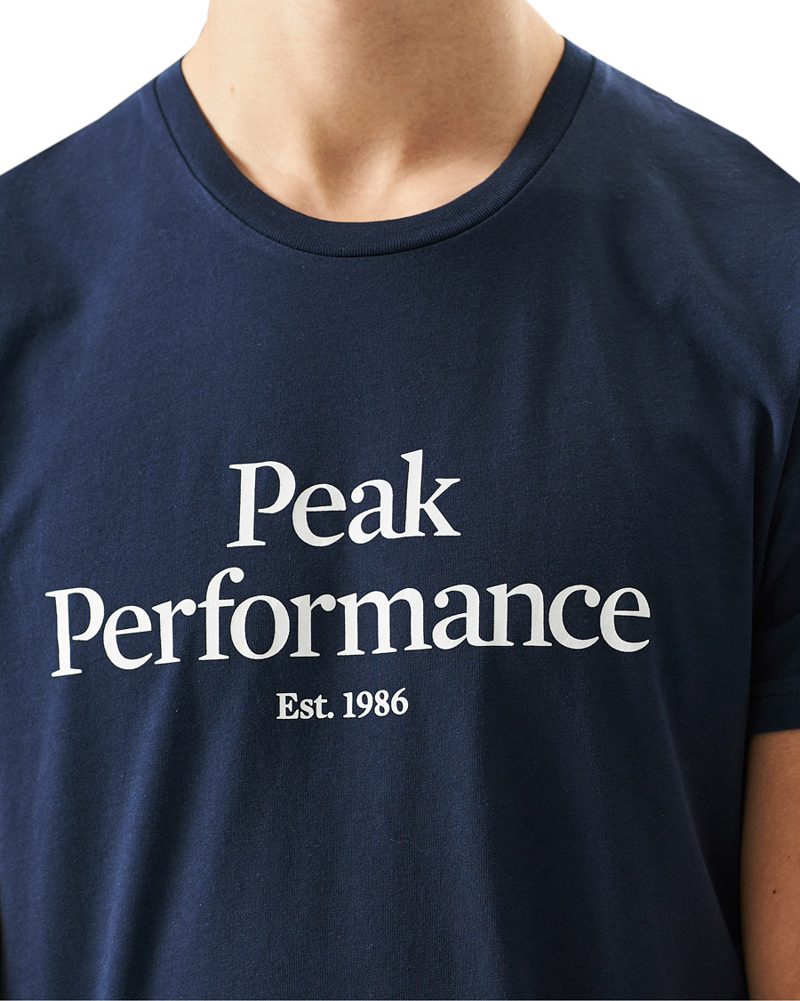 Homme | T-shirts | Peak Performance | Original Logo Crew Neck Tee Blue Shadow