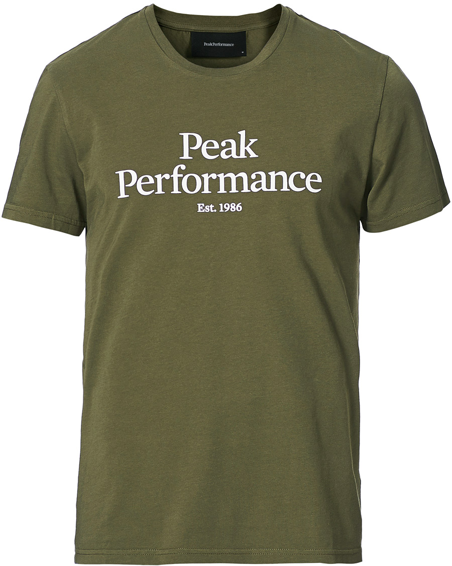 Homme | T-shirts | Peak Performance | Original Logo Crew Neck Tee Pine Neddle