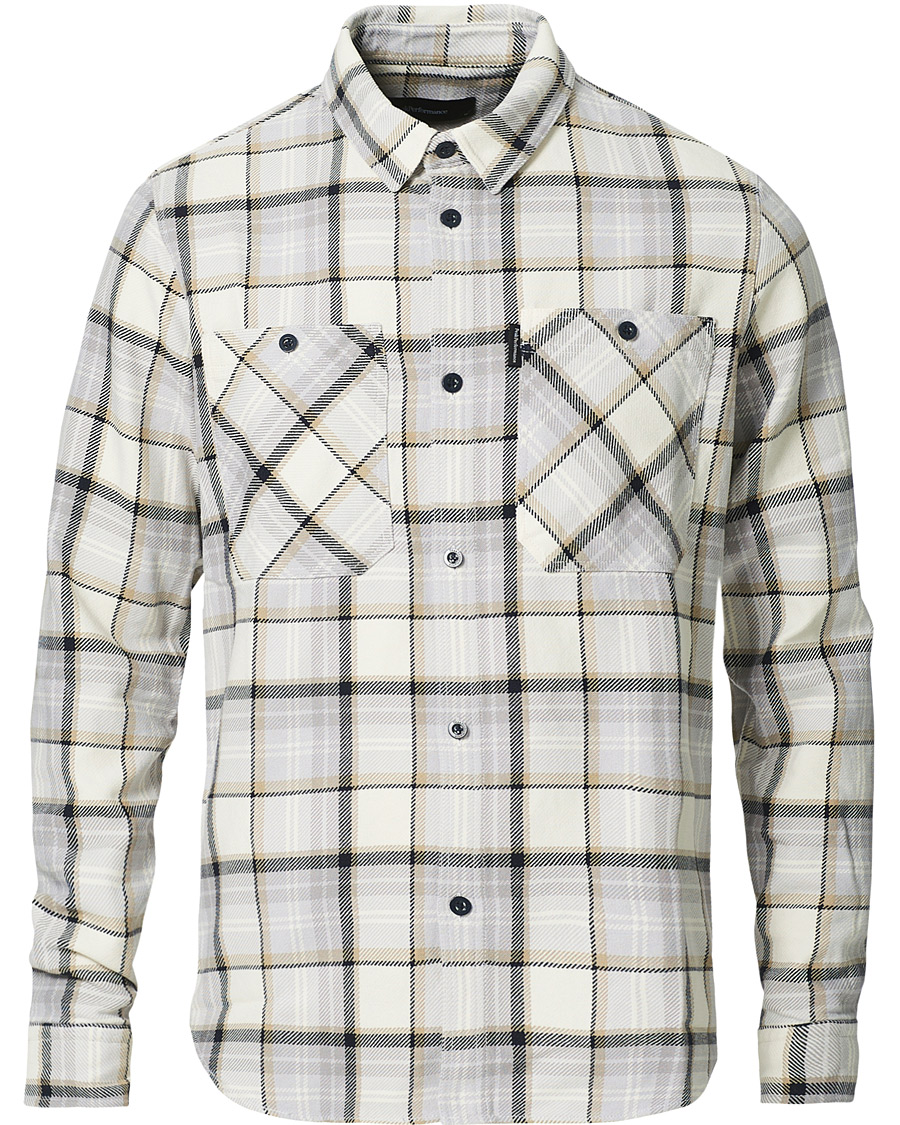 Homme | Chemises | Peak Performance | Cotton Check Shirt Creme Beige