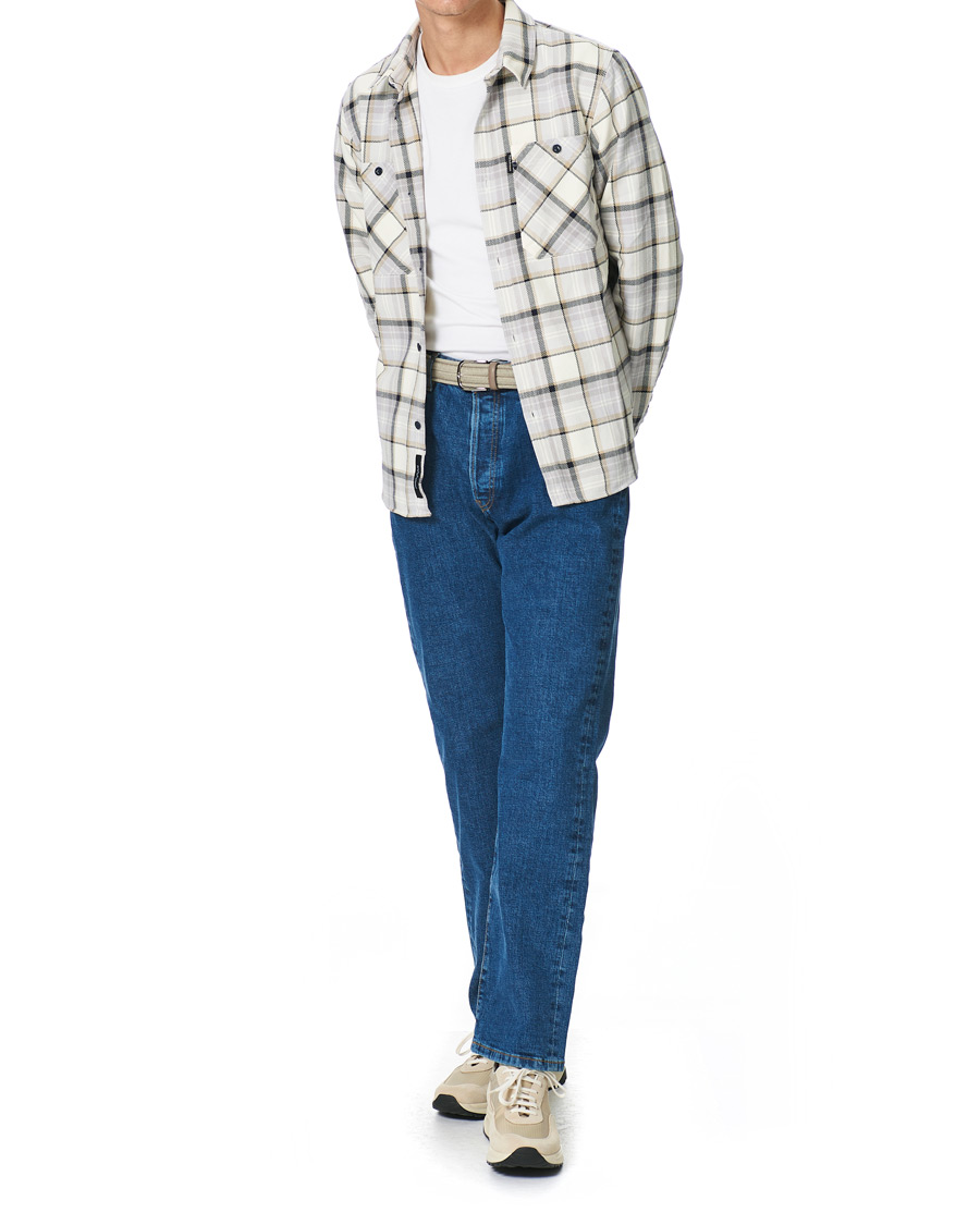Homme | Chemises | Peak Performance | Cotton Check Shirt Creme Beige