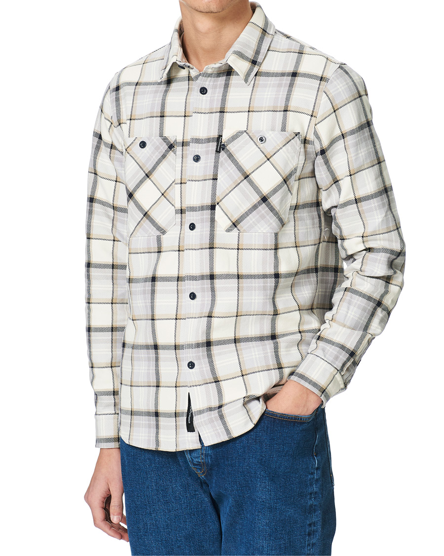 Homme | Chemises | Peak Performance | Cotton Check Shirt Creme Beige