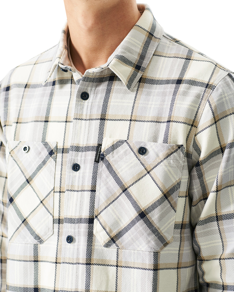 Homme | Chemises | Peak Performance | Cotton Check Shirt Creme Beige