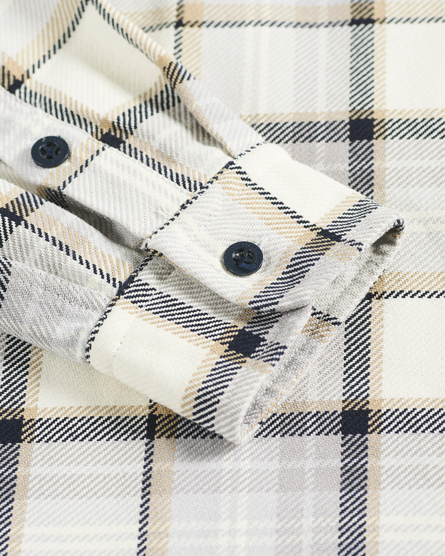 Homme | Chemises | Peak Performance | Cotton Check Shirt Creme Beige