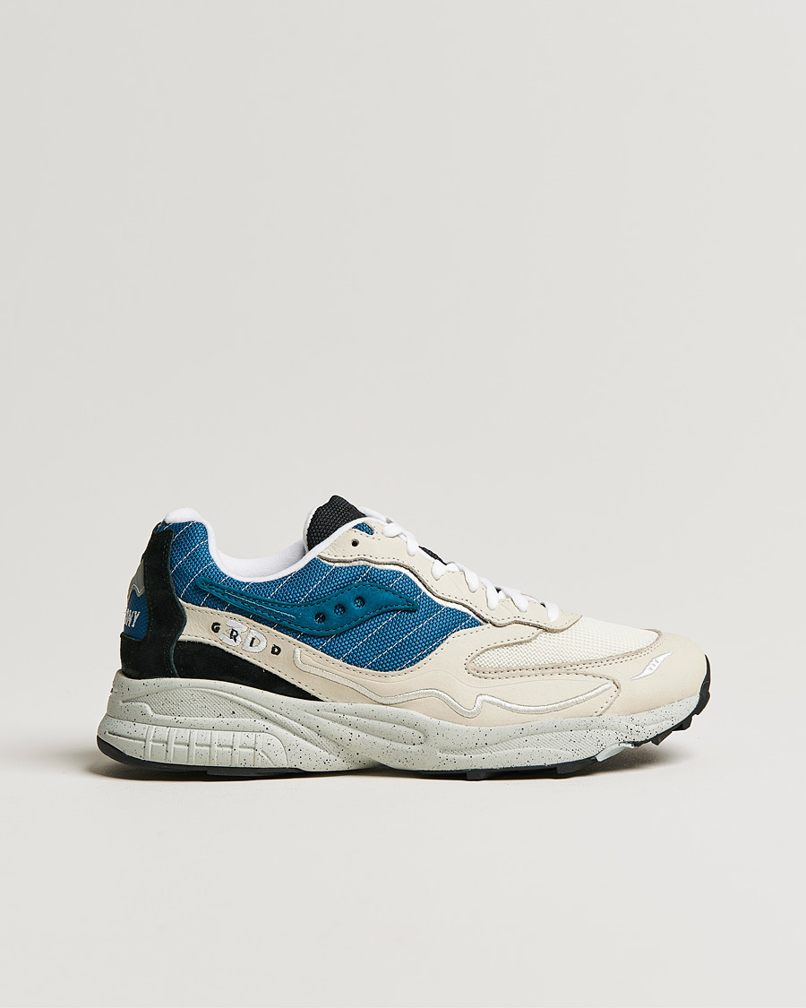Homme | Saucony Grid Hurricane Sneaker Cream/Blue | Saucony | Grid Hurricane Sneaker Cream/Blue