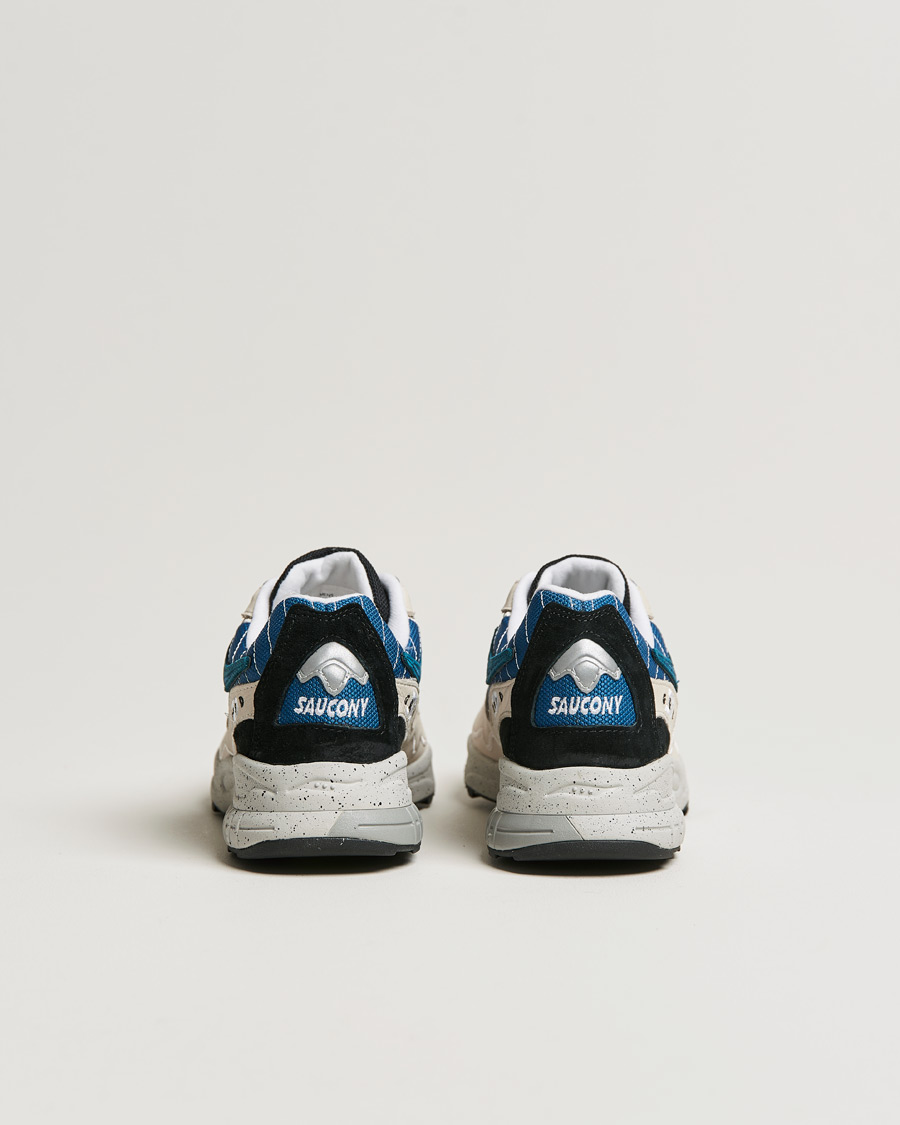 Homme | Saucony Grid Hurricane Sneaker Cream/Blue | Saucony | Grid Hurricane Sneaker Cream/Blue
