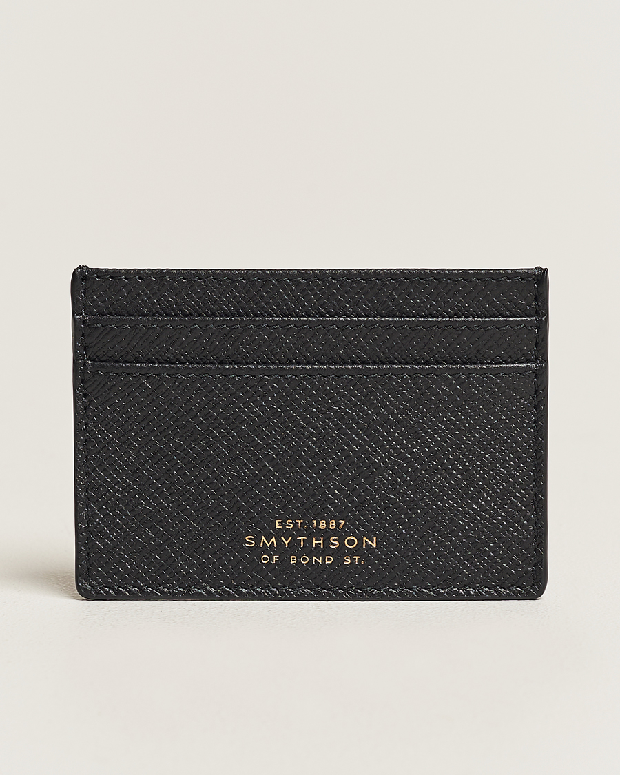 Homme | Smythson Panama Flat Cardholder Black | Smythson | Panama Flat Cardholder Black
