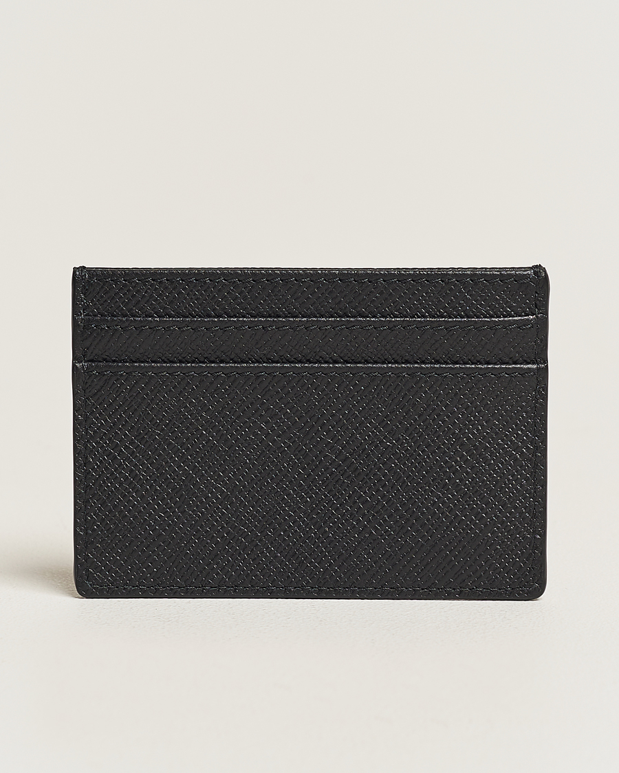 Homme | Smythson Panama Flat Cardholder Black | Smythson | Panama Flat Cardholder Black