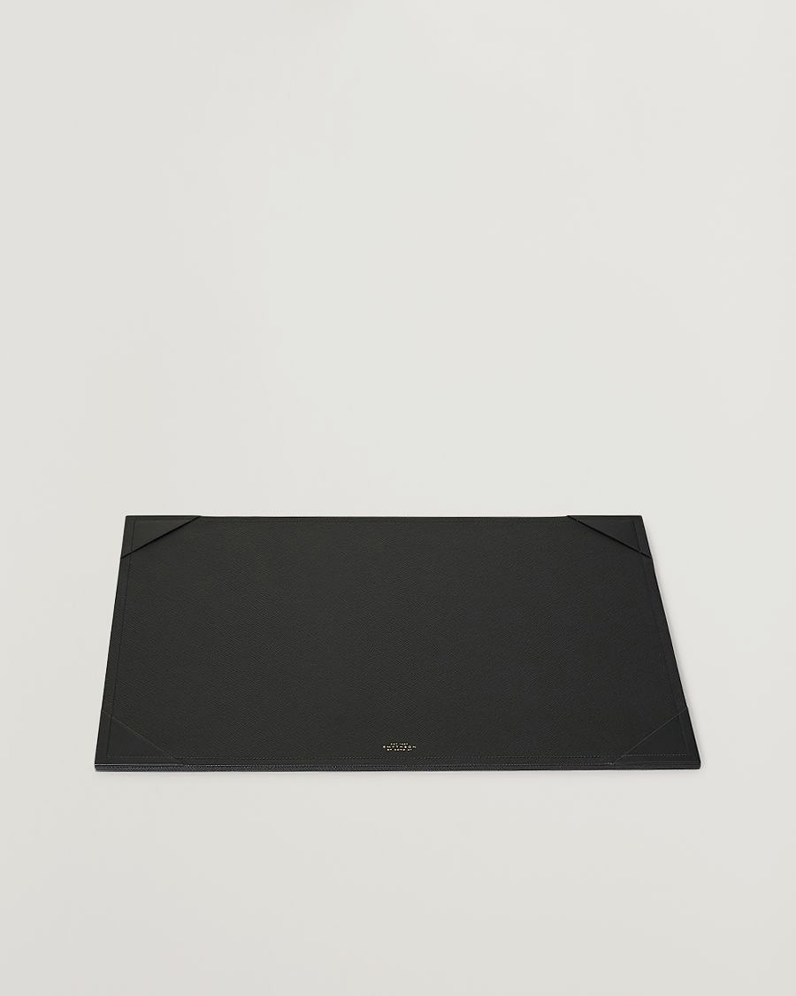 Homme | Pour La Maison | Smythson | Panama Desk Mat Black