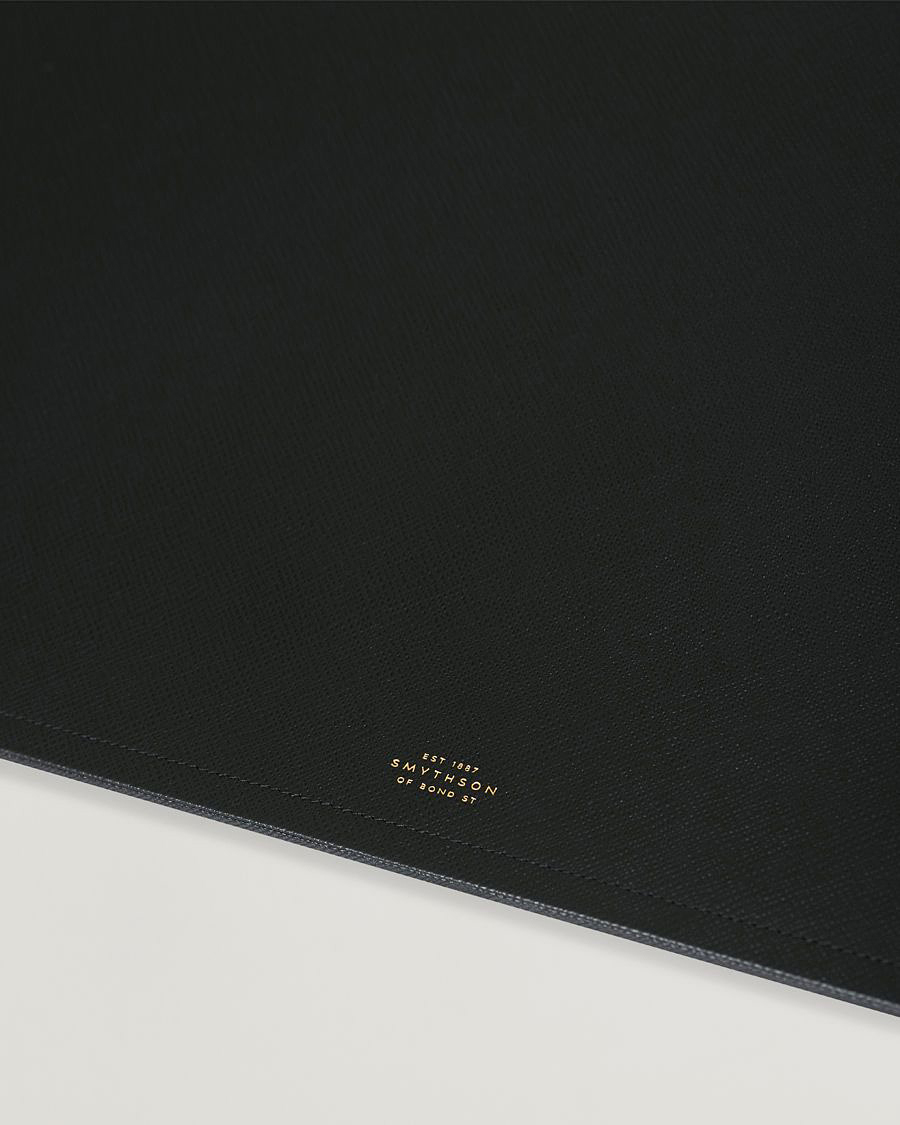 Homme | Pour La Maison | Smythson | Panama Desk Mat Black