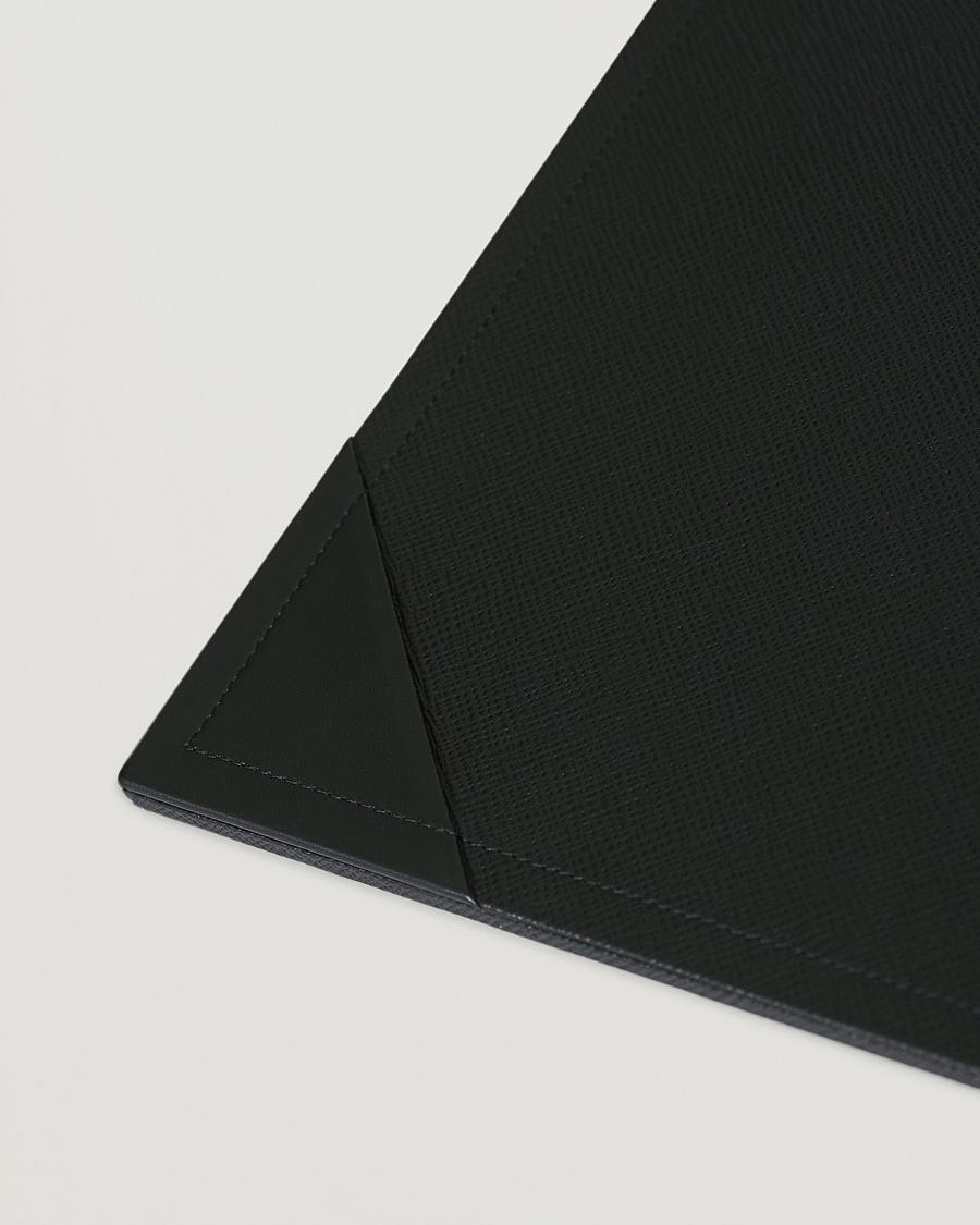 Homme | Pour La Maison | Smythson | Panama Desk Mat Black