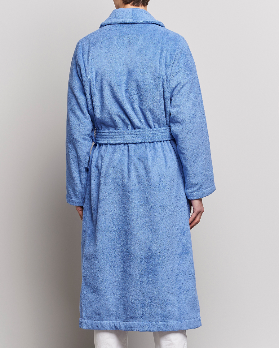 Heren | Pyjama's en gewaden | Tekla | Organic Terry Classic Bathrobe Clear Blue