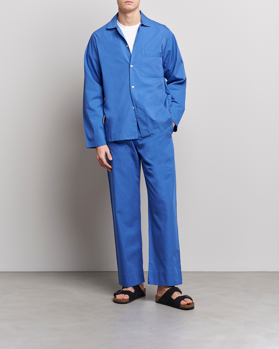 Homme | Tekla Poplin Pyjama Shirt Royal Blue | Tekla | Poplin Pyjama Shirt Royal Blue