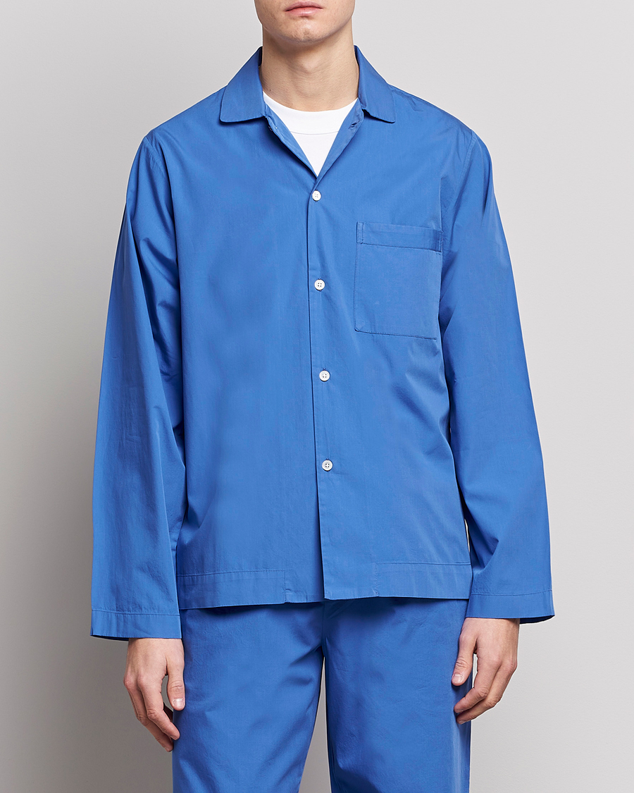 Homme | Tekla Poplin Pyjama Shirt Royal Blue | Tekla | Poplin Pyjama Shirt Royal Blue
