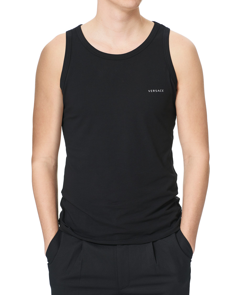 Heren | T-shirts | Versace | Logo Tank Top Black