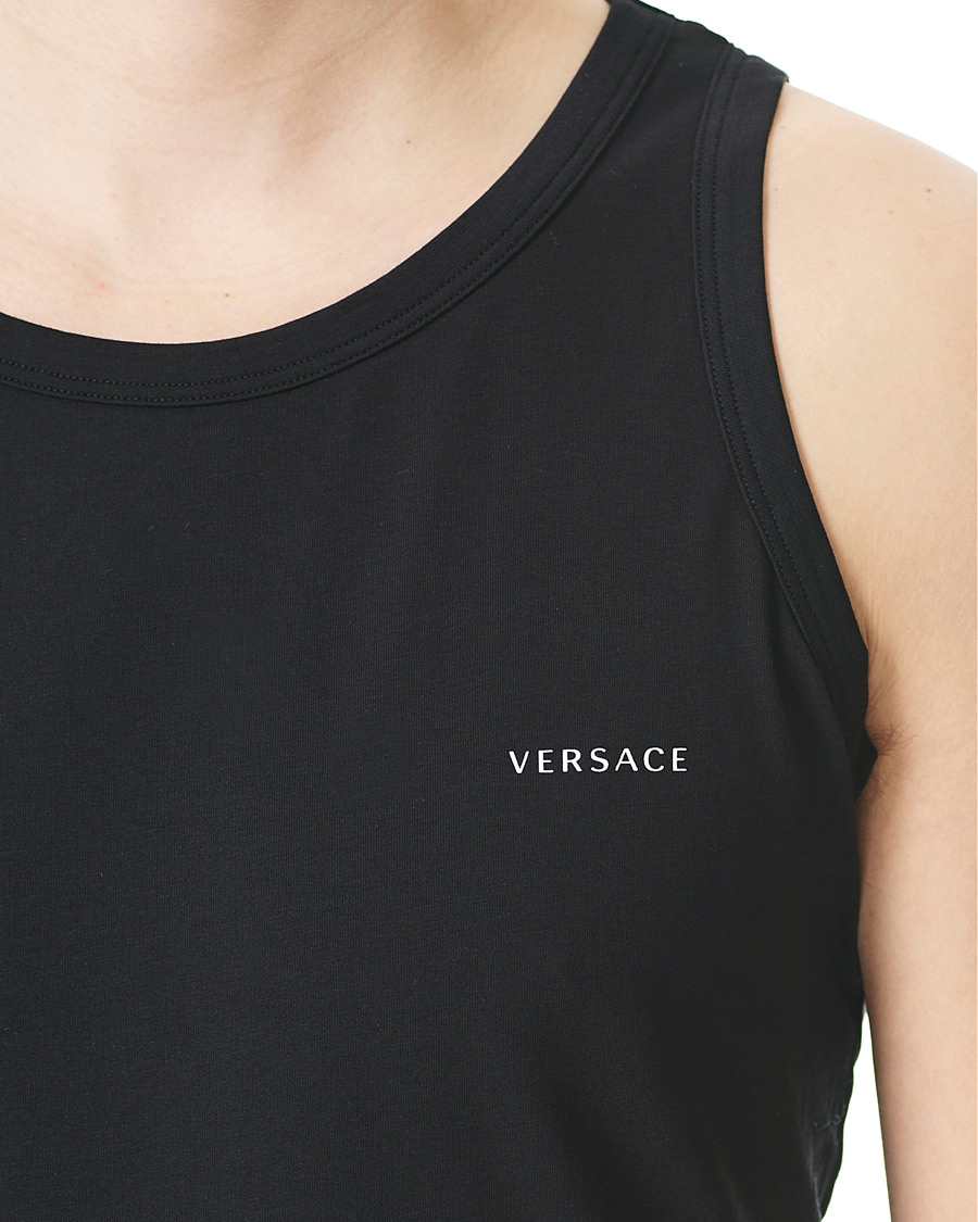 Heren | T-shirts | Versace | Logo Tank Top Black