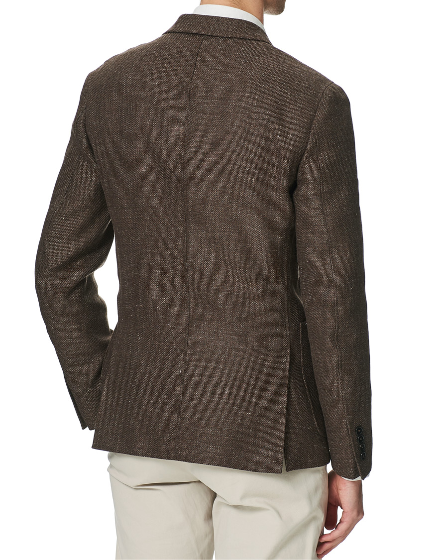 Homme | Blazers | Ermenegildo Zegna | Wool/Linen Informale Blazer Brown Melange