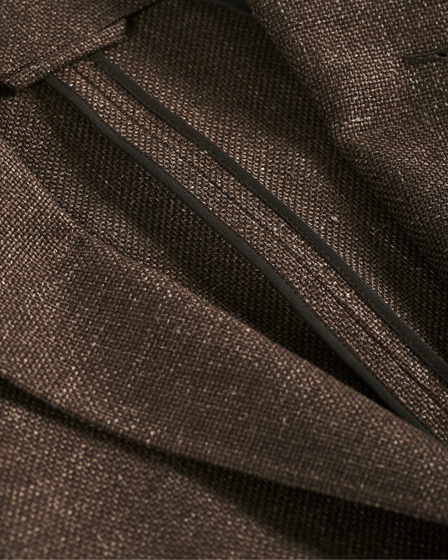Homme | Blazers | Ermenegildo Zegna | Wool/Linen Informale Blazer Brown Melange