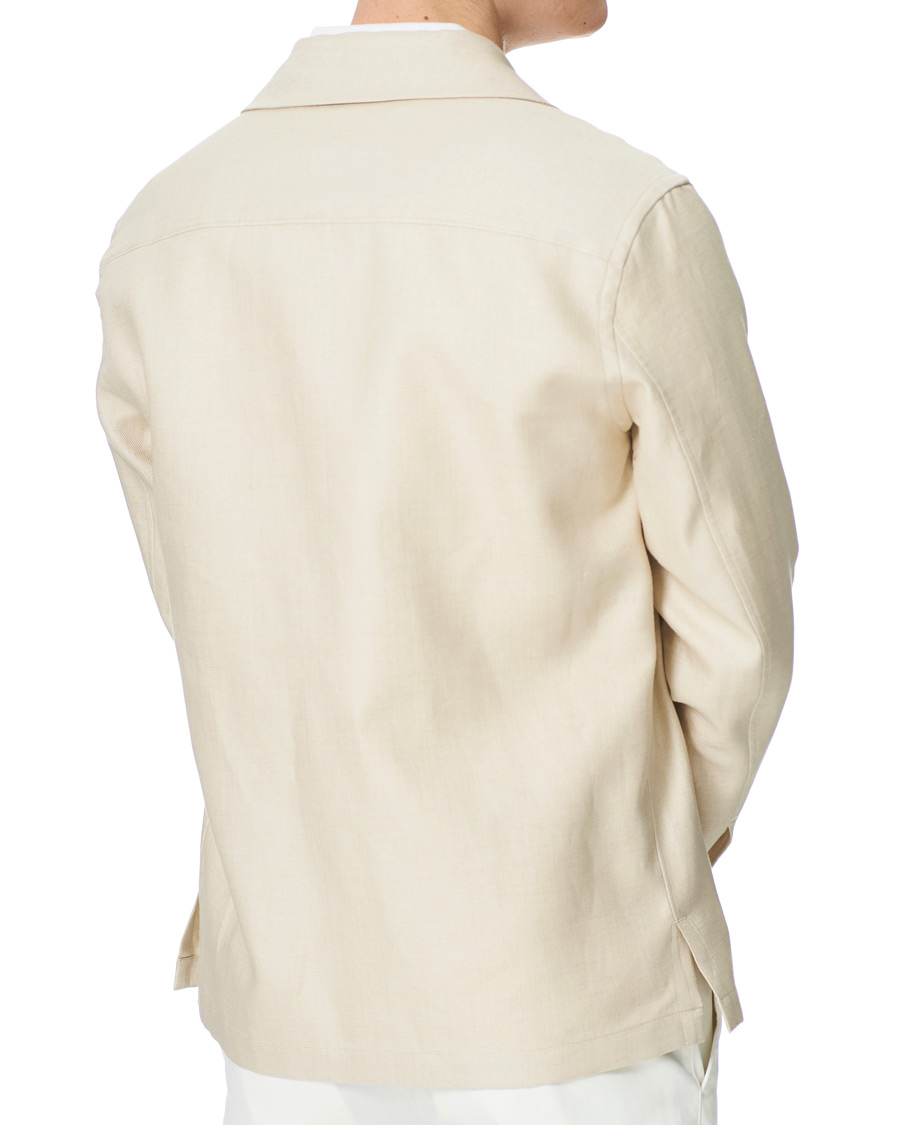 Homme | Chemises | Ermenegildo Zegna | Linen Shirt Jacket Light Beige