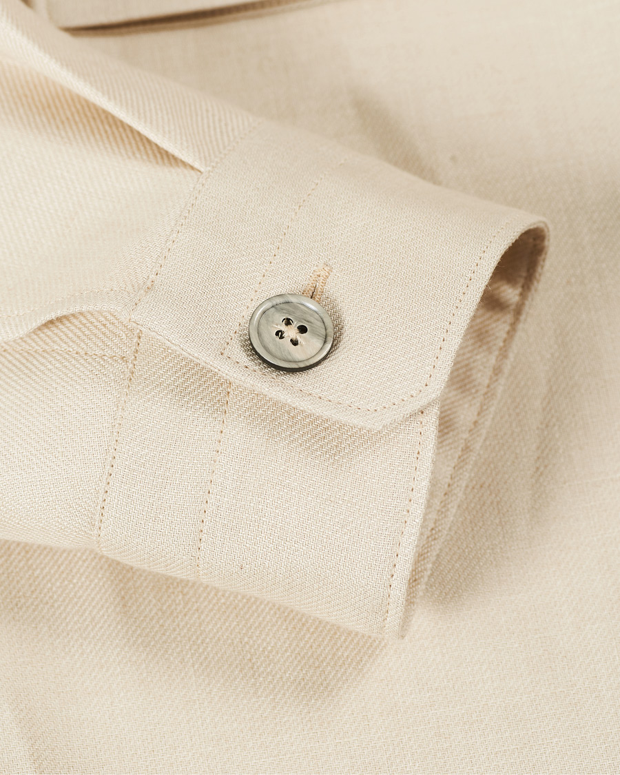 Homme | Chemises | Ermenegildo Zegna | Linen Shirt Jacket Light Beige