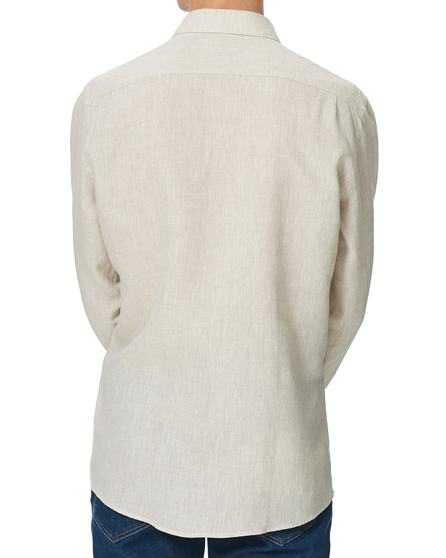 Homme | Chemises | Ermenegildo Zegna | Slim Fit Linen Shirt Beige