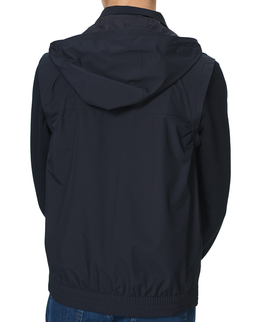 Homme | Manteaux Et Vestes | Z Zegna | Hooded Microfiber Vest Navy