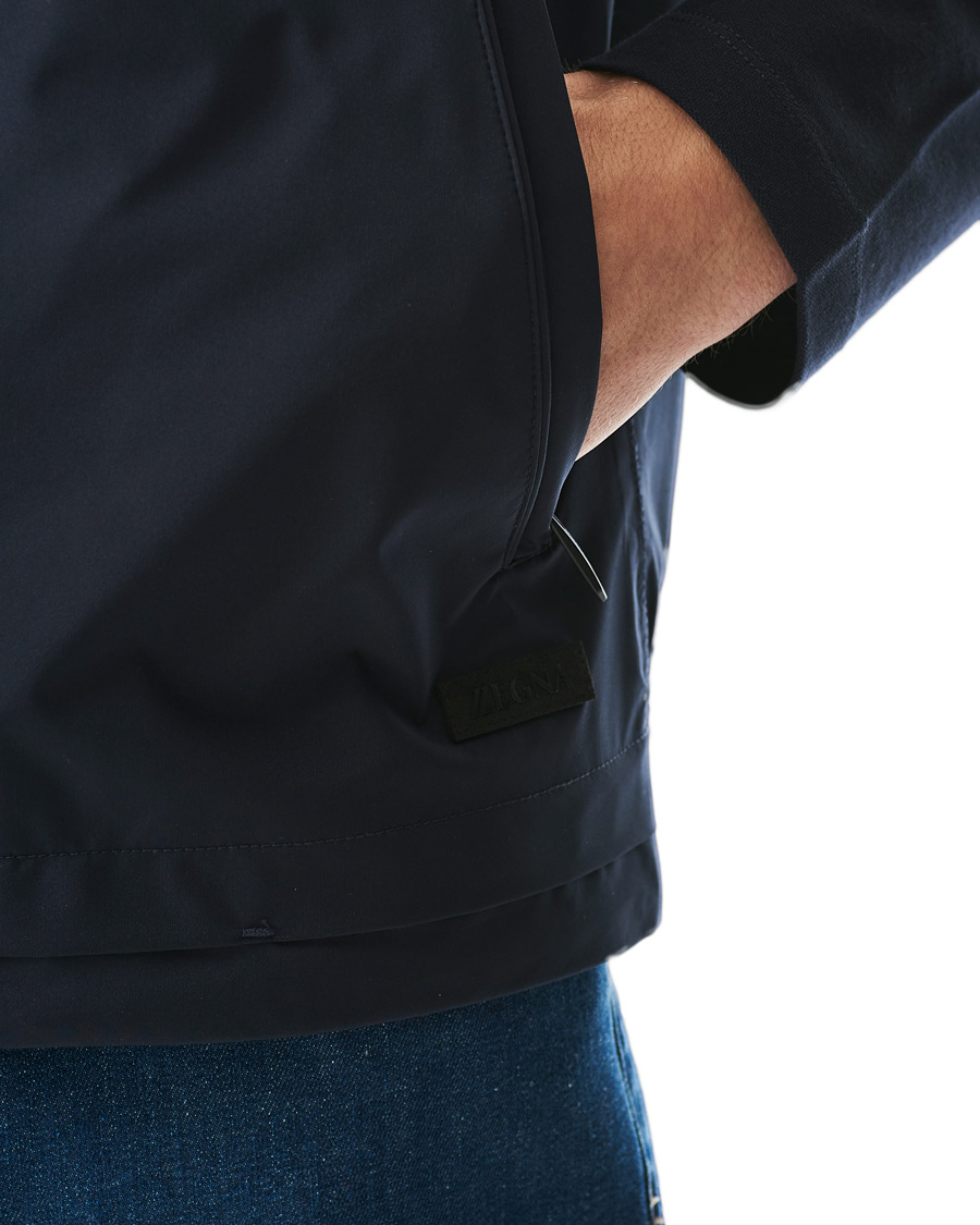 Homme | Manteaux Et Vestes | Z Zegna | Hooded Microfiber Vest Navy