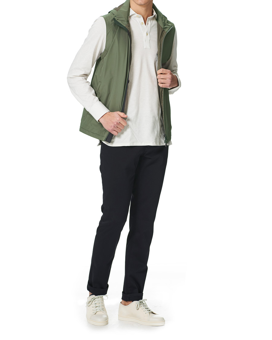 Homme | Manteaux Et Vestes | Z Zegna | Hooded Microfiber Vest Olive