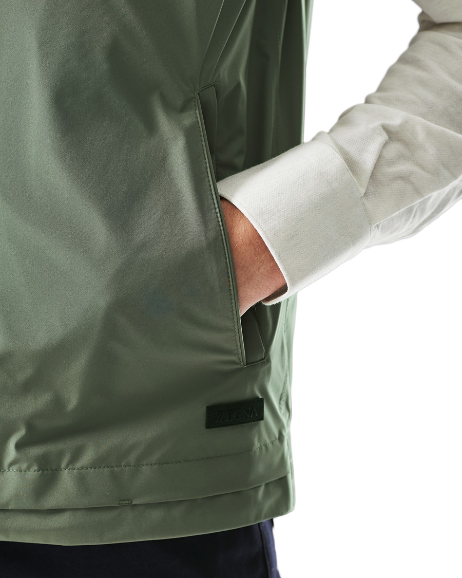 Homme | Manteaux Et Vestes | Z Zegna | Hooded Microfiber Vest Olive