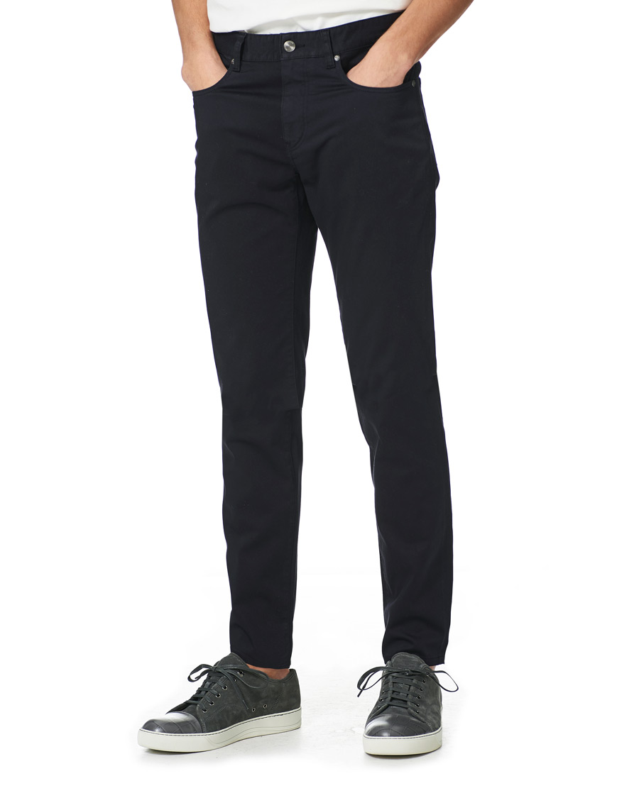 Homme | Pantalons | Z Zegna | Cotton Satin 5-Pocket Pants Navy