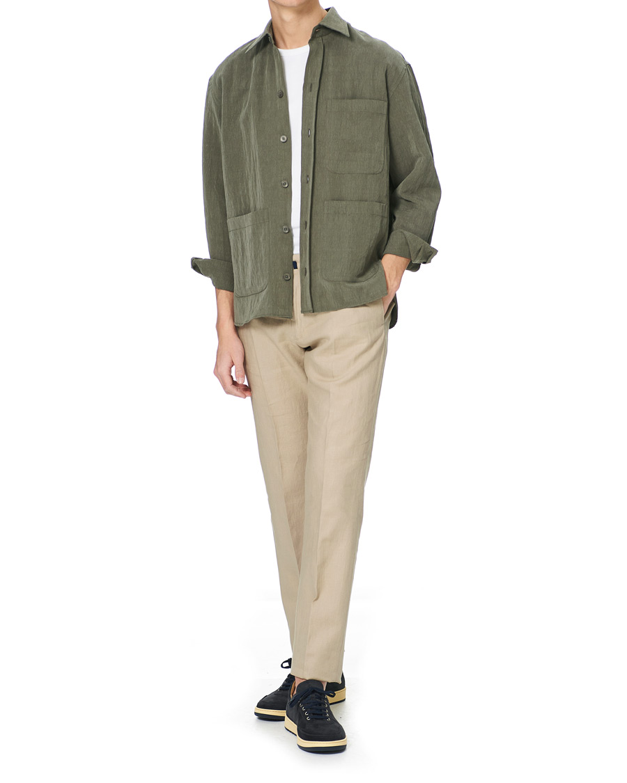 Homme | Chemises | Z Zegna | Washed Tencel Shirt Jacket Army Green