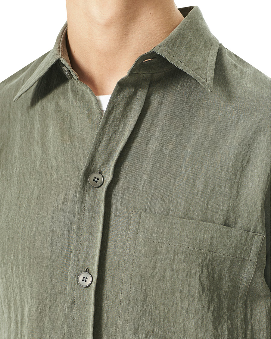 Homme | Chemises | Z Zegna | Washed Tencel Shirt Jacket Army Green