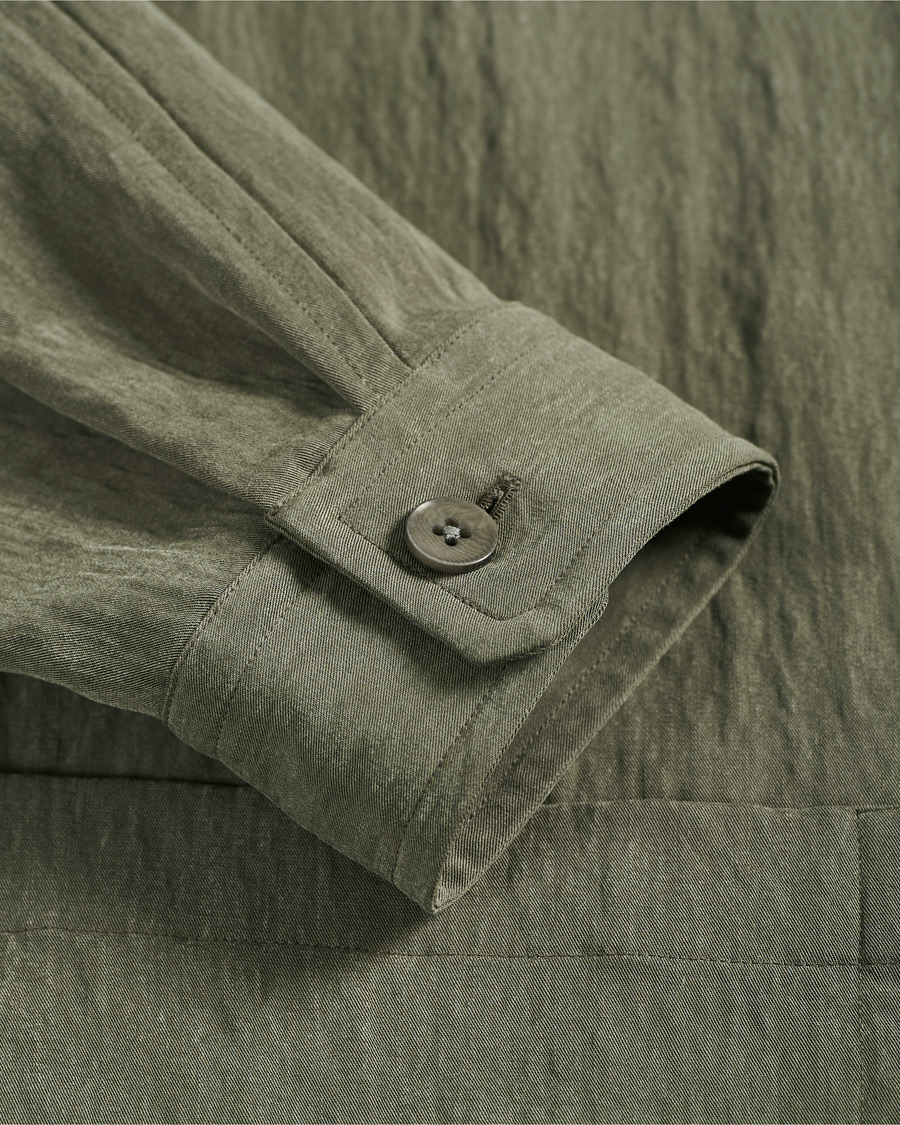 Homme | Chemises | Z Zegna | Washed Tencel Shirt Jacket Army Green