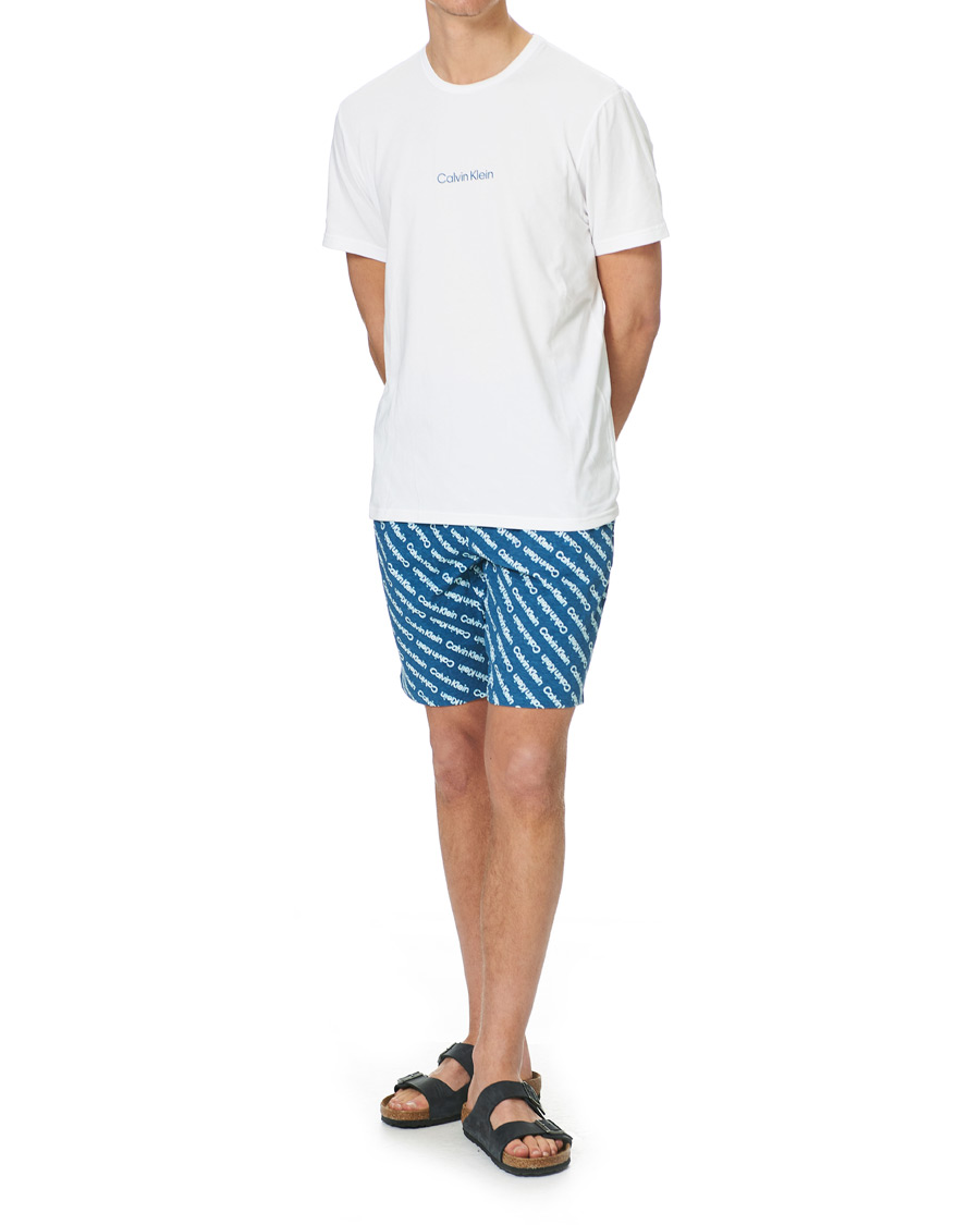 Heren | Pyjama's en gewaden | Calvin Klein | Short Pyjama Set White/Navy