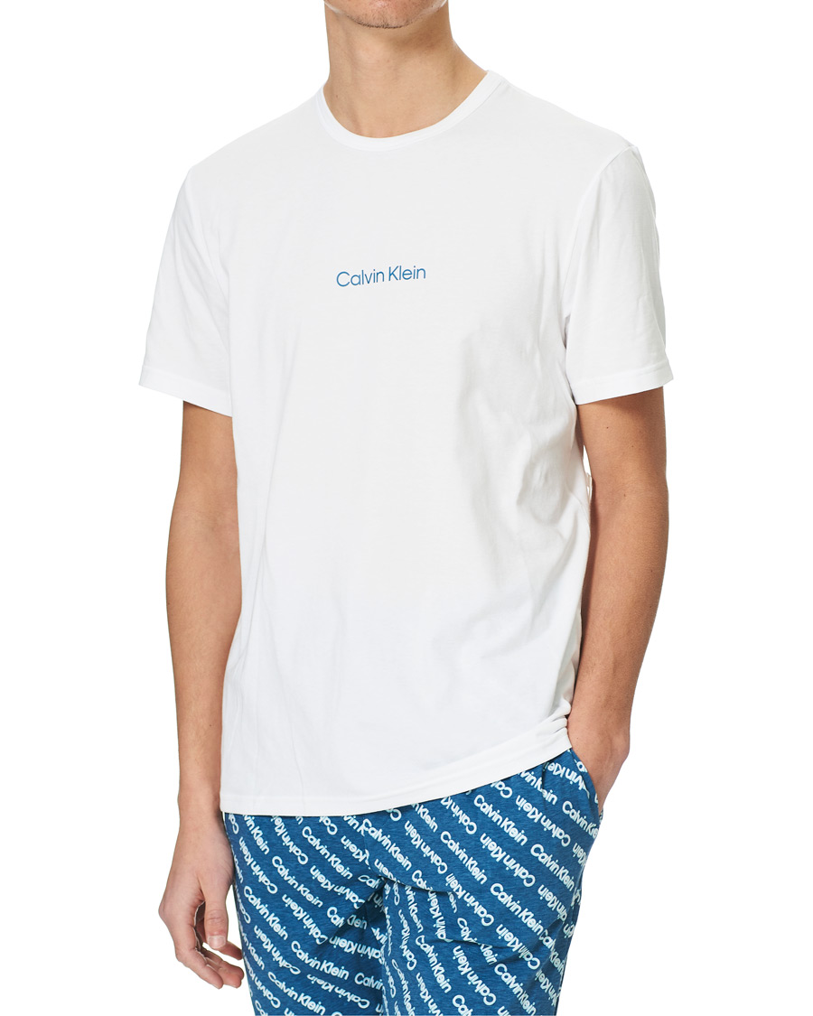 Heren | Pyjama's en gewaden | Calvin Klein | Short Pyjama Set White/Navy