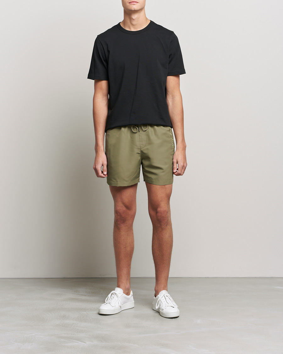 Heren | Zwembroek | Calvin Klein | Tonal Logo Drawstring Swimshorts New Basil