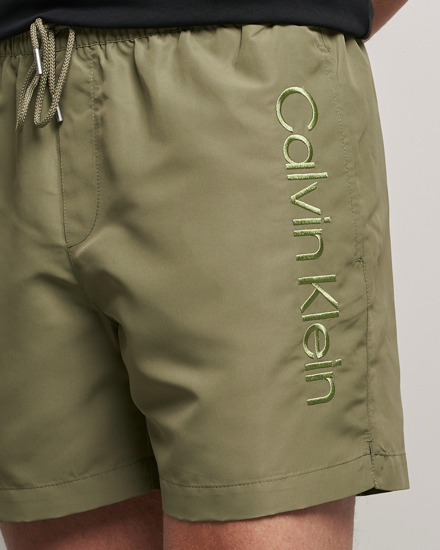 Heren | Zwembroek | Calvin Klein | Tonal Logo Drawstring Swimshorts New Basil