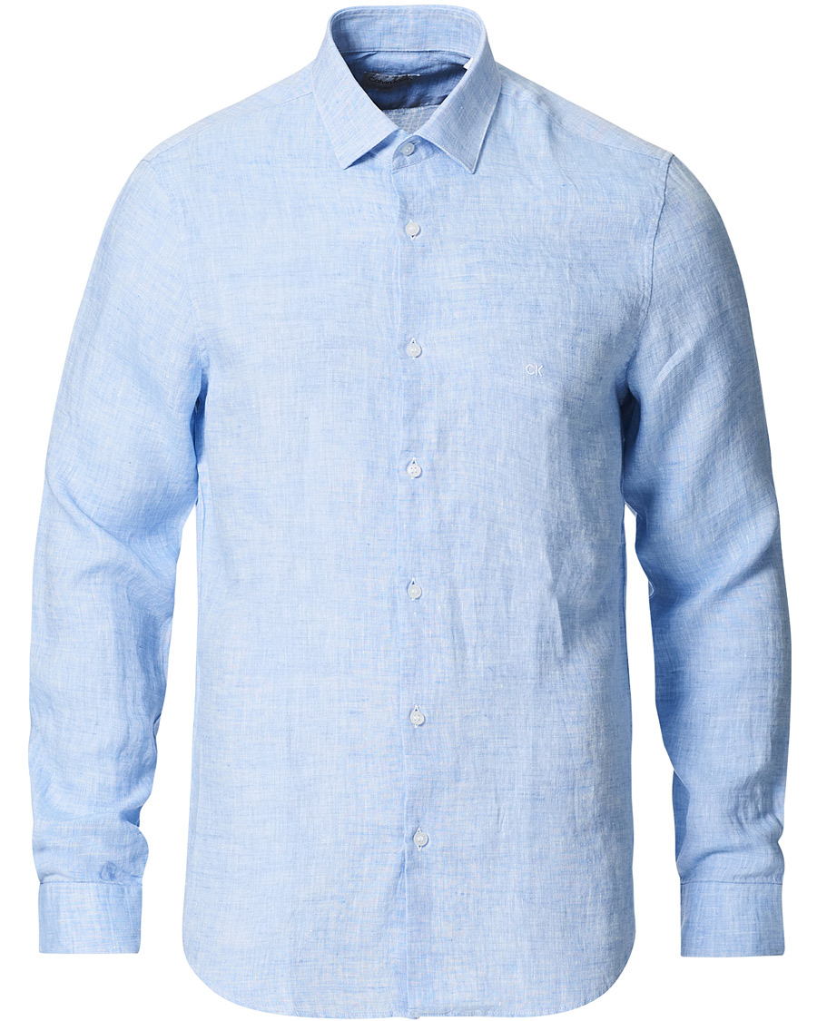 Homme | Chemises | Calvin Klein | Slim Fit Linen Shirt Blue