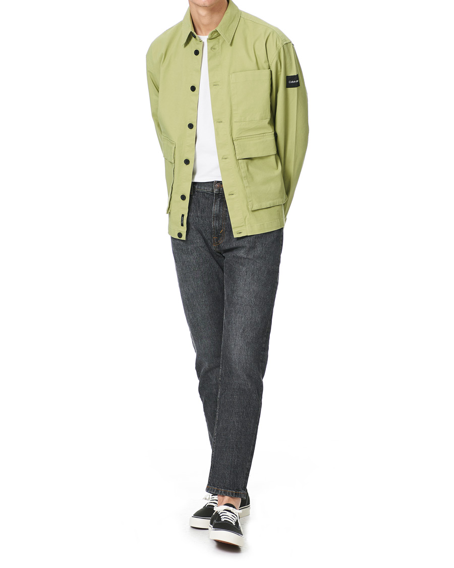 Homme | Chemises | Calvin Klein | Twill Overshirt Sage Green