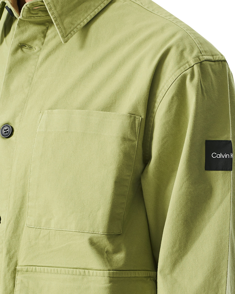 Homme | Chemises | Calvin Klein | Twill Overshirt Sage Green