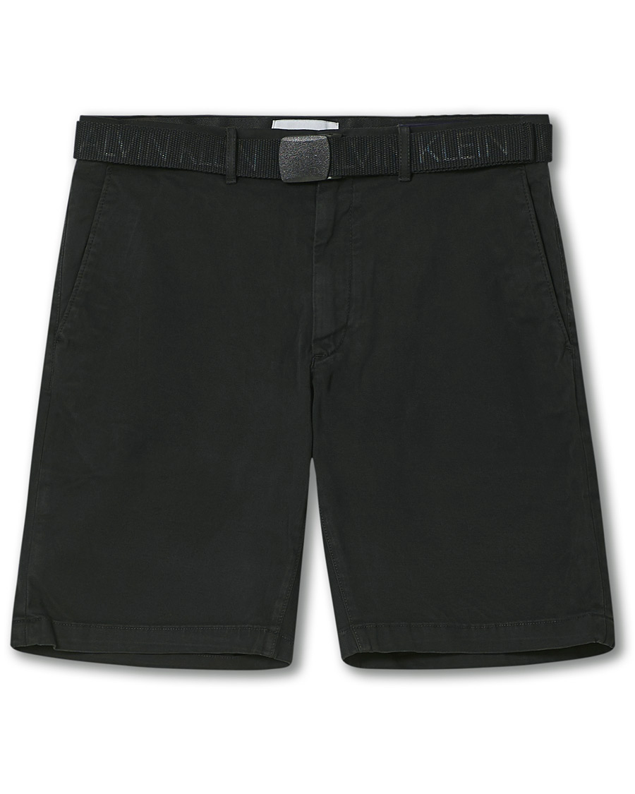 Homme | Shorts | Calvin Klein | Garment Dyed Belted Shorts Black