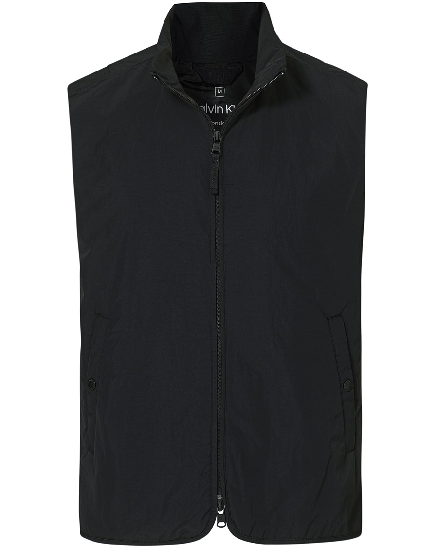 Homme | Manteaux Et Vestes | Calvin Klein | Crinkle Nylon Vest Black
