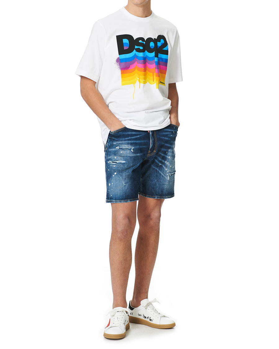 Homme | Shorts | Dsquared2 | Marine Denim Shorts Medium Blue Wash