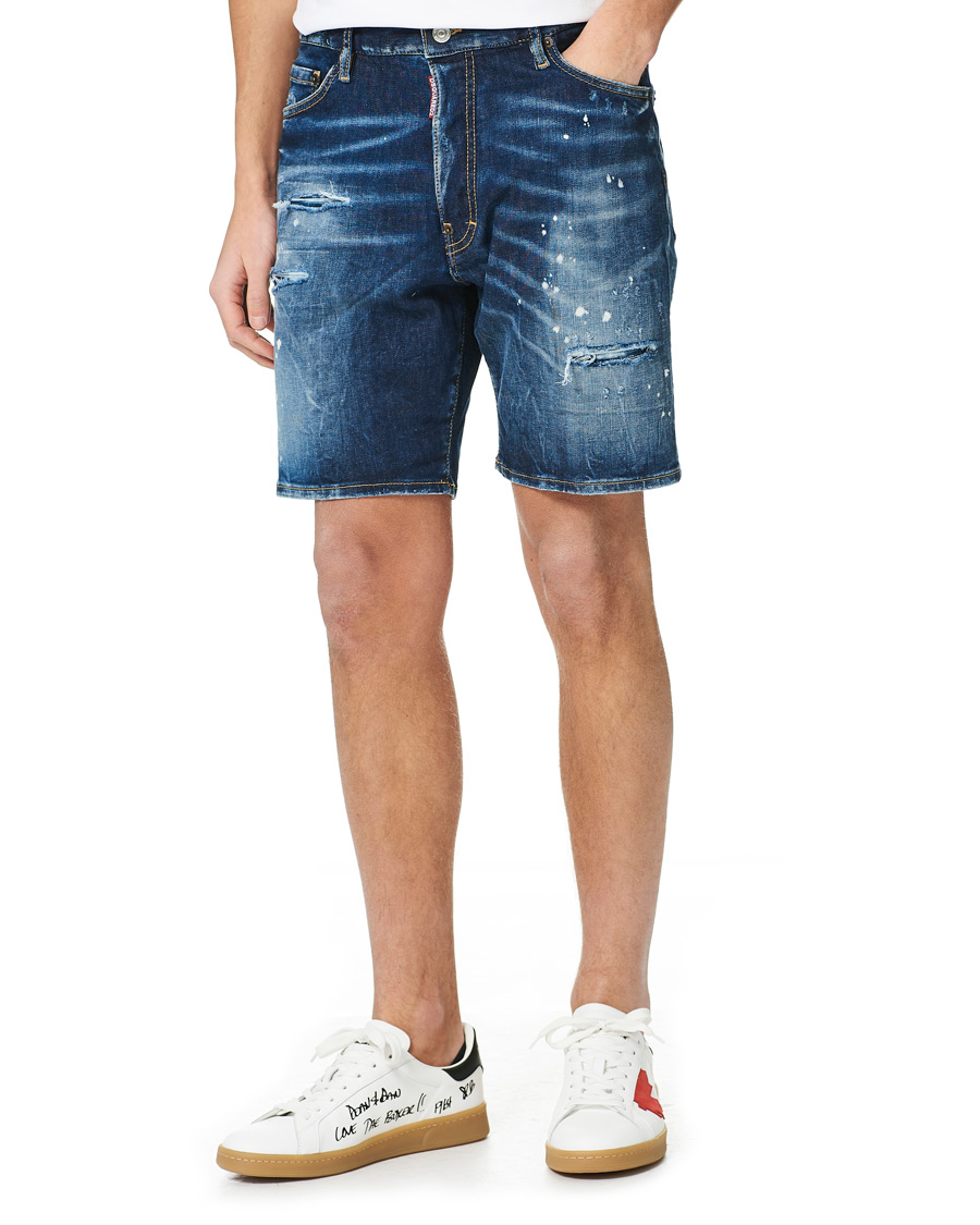 Homme | Shorts | Dsquared2 | Marine Denim Shorts Medium Blue Wash