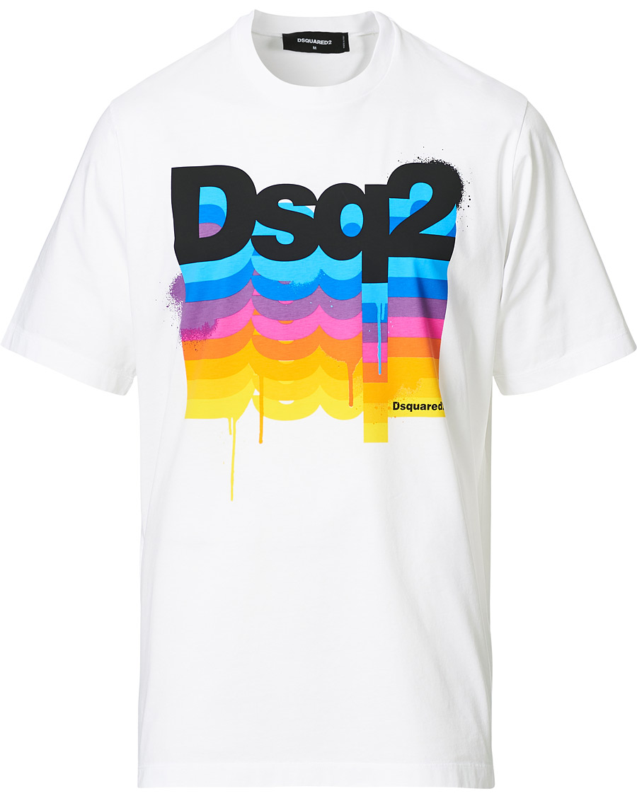 Homme | T-shirts | Dsquared2 | Colour Print Tee White