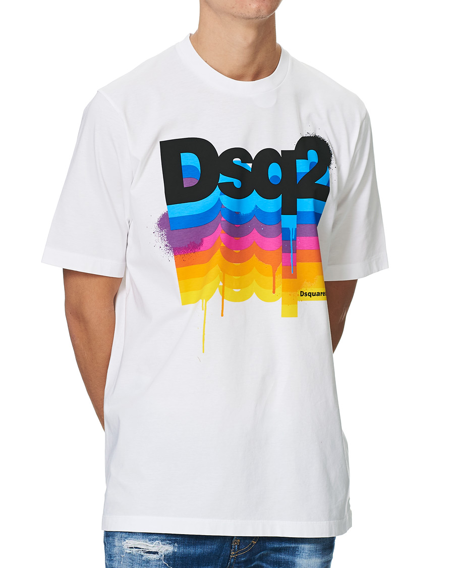 Homme | T-shirts | Dsquared2 | Colour Print Tee White