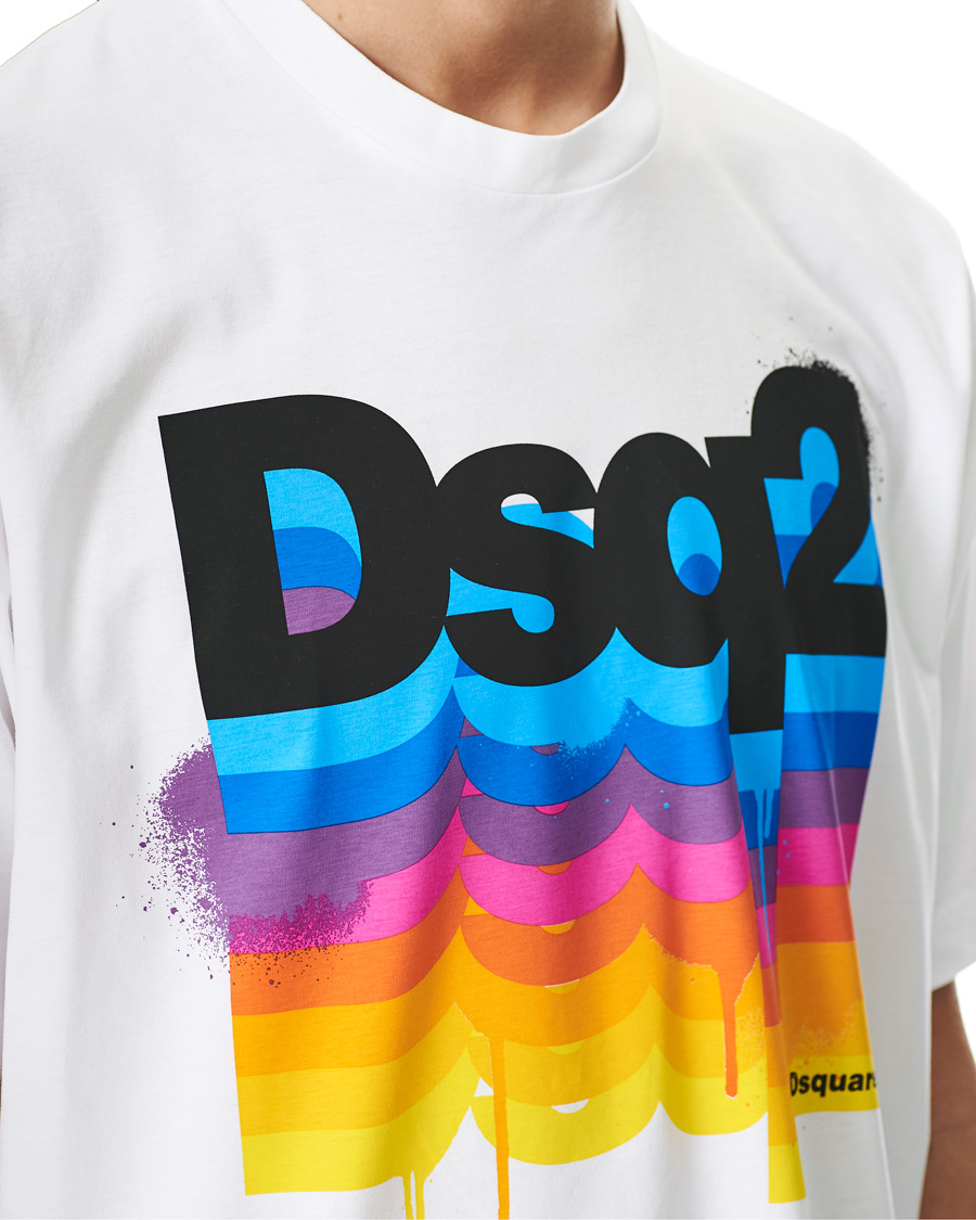 Homme | T-shirts | Dsquared2 | Colour Print Tee White