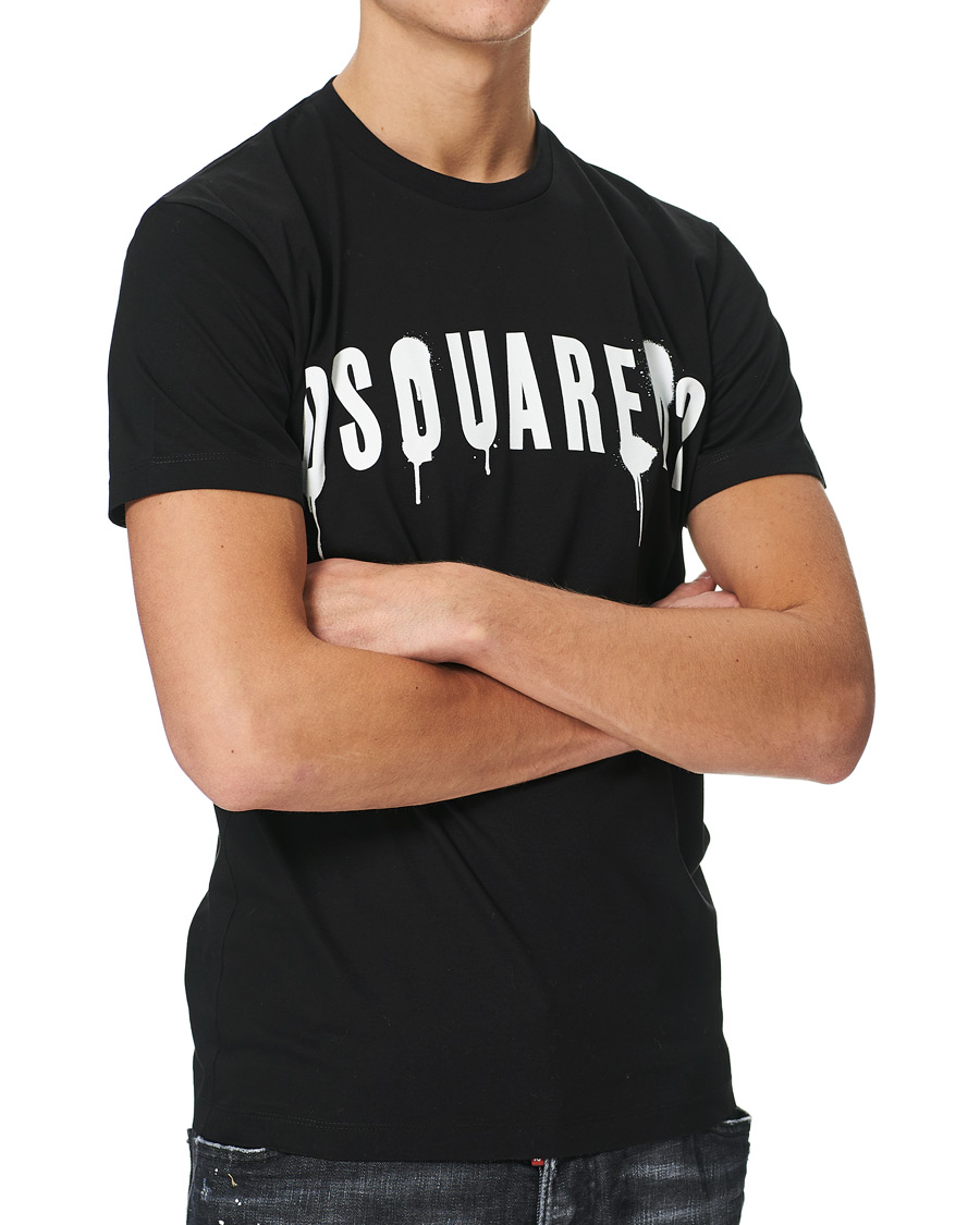 Heren | T-shirts | Dsquared2 | Graffiti Logo Tee Black