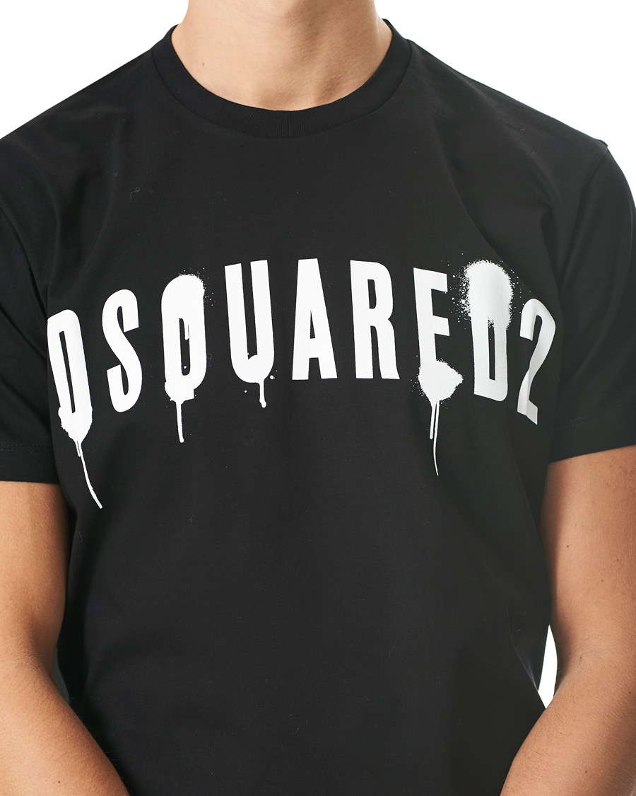 Heren | T-shirts | Dsquared2 | Graffiti Logo Tee Black