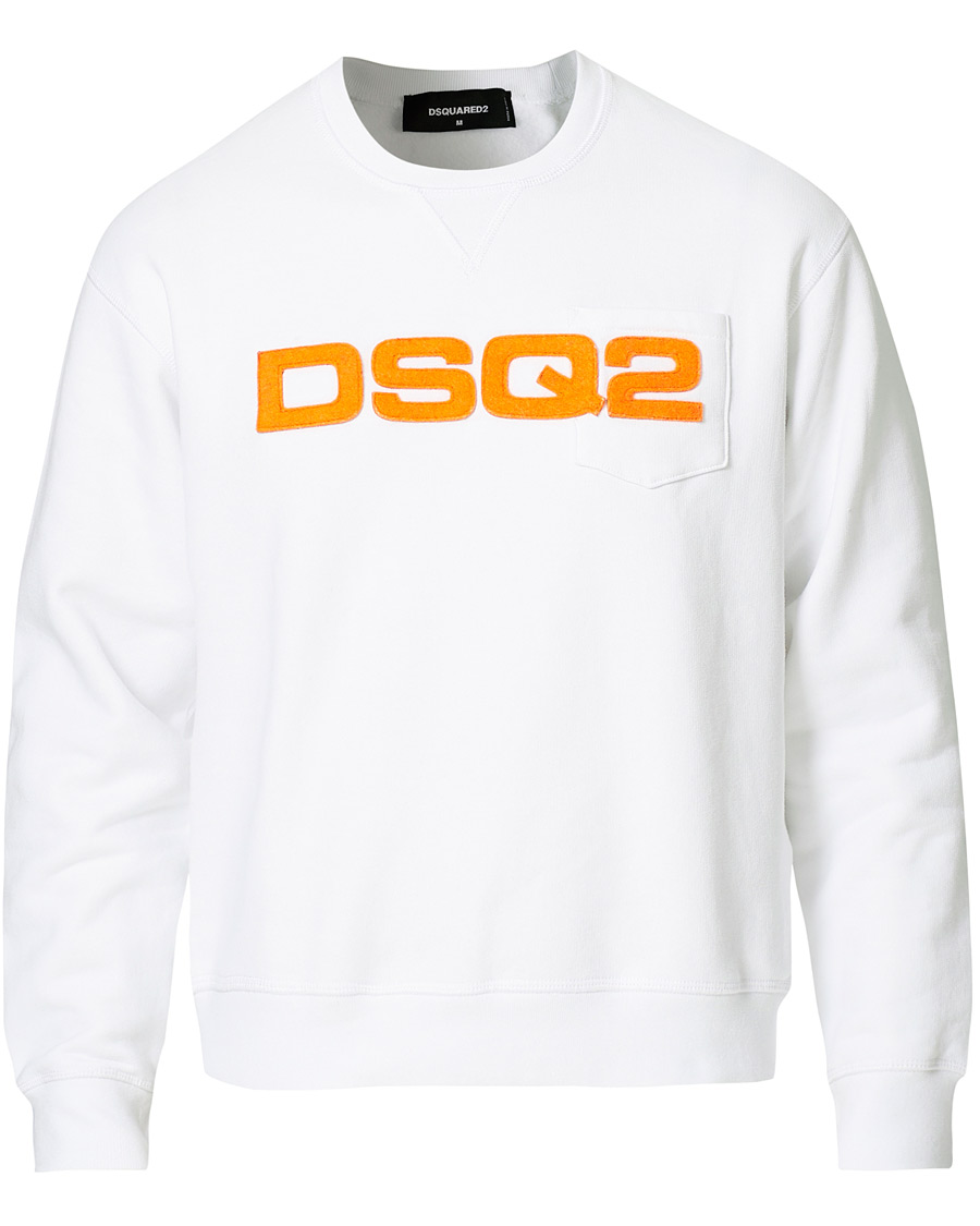 Homme | Pulls Et Tricots | Dsquared2 | Flock Logo Sweatshirt White