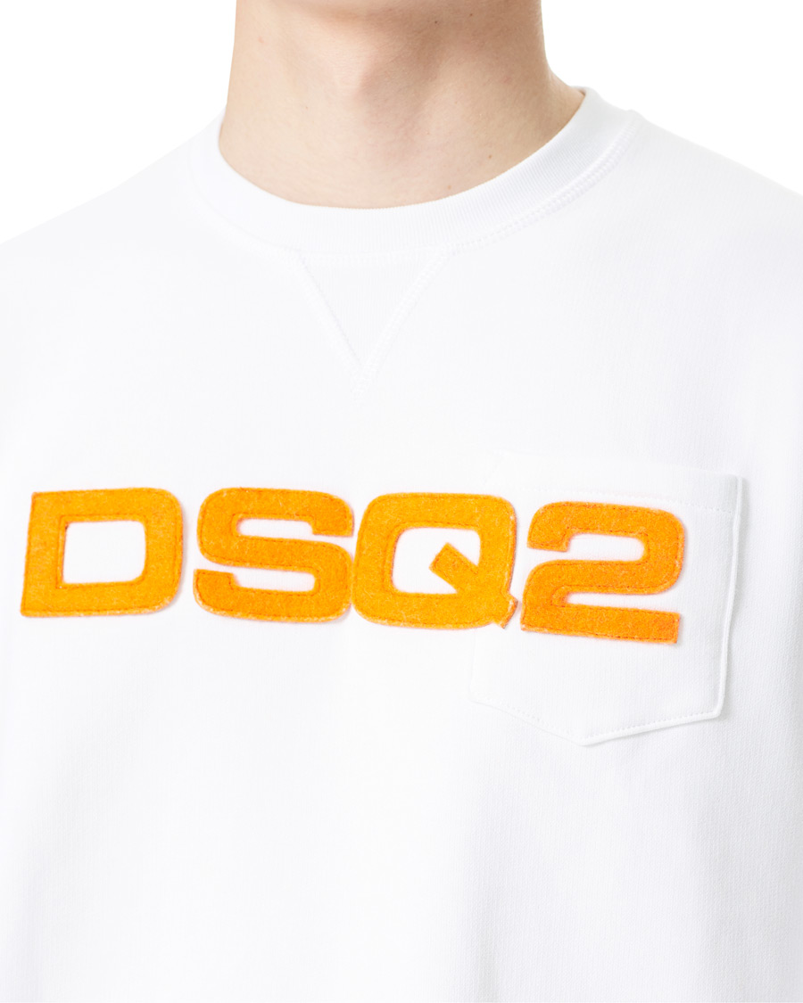 Homme | Pulls Et Tricots | Dsquared2 | Flock Logo Sweatshirt White